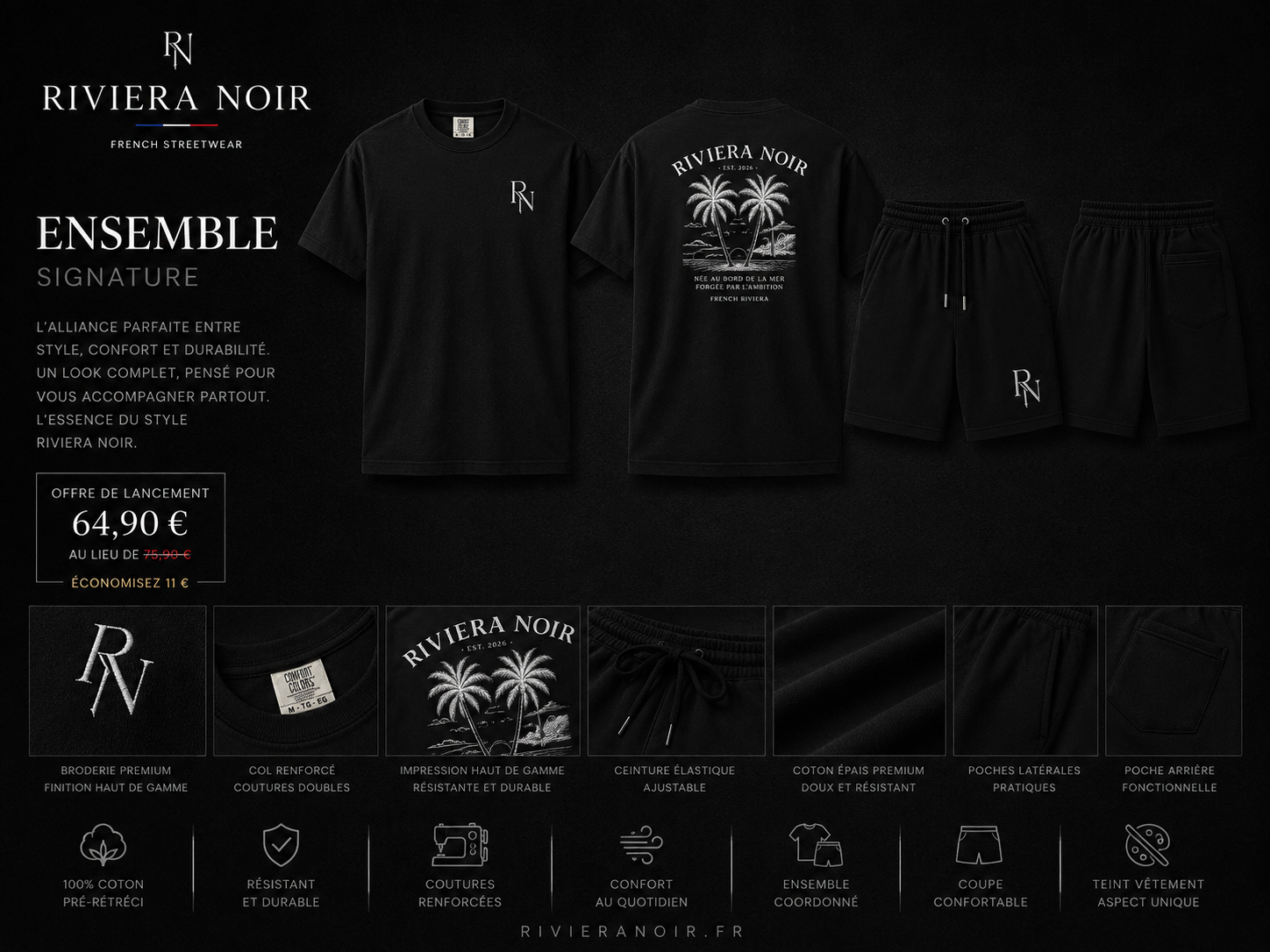 🖤 Ensemble Riviera Noir Signature