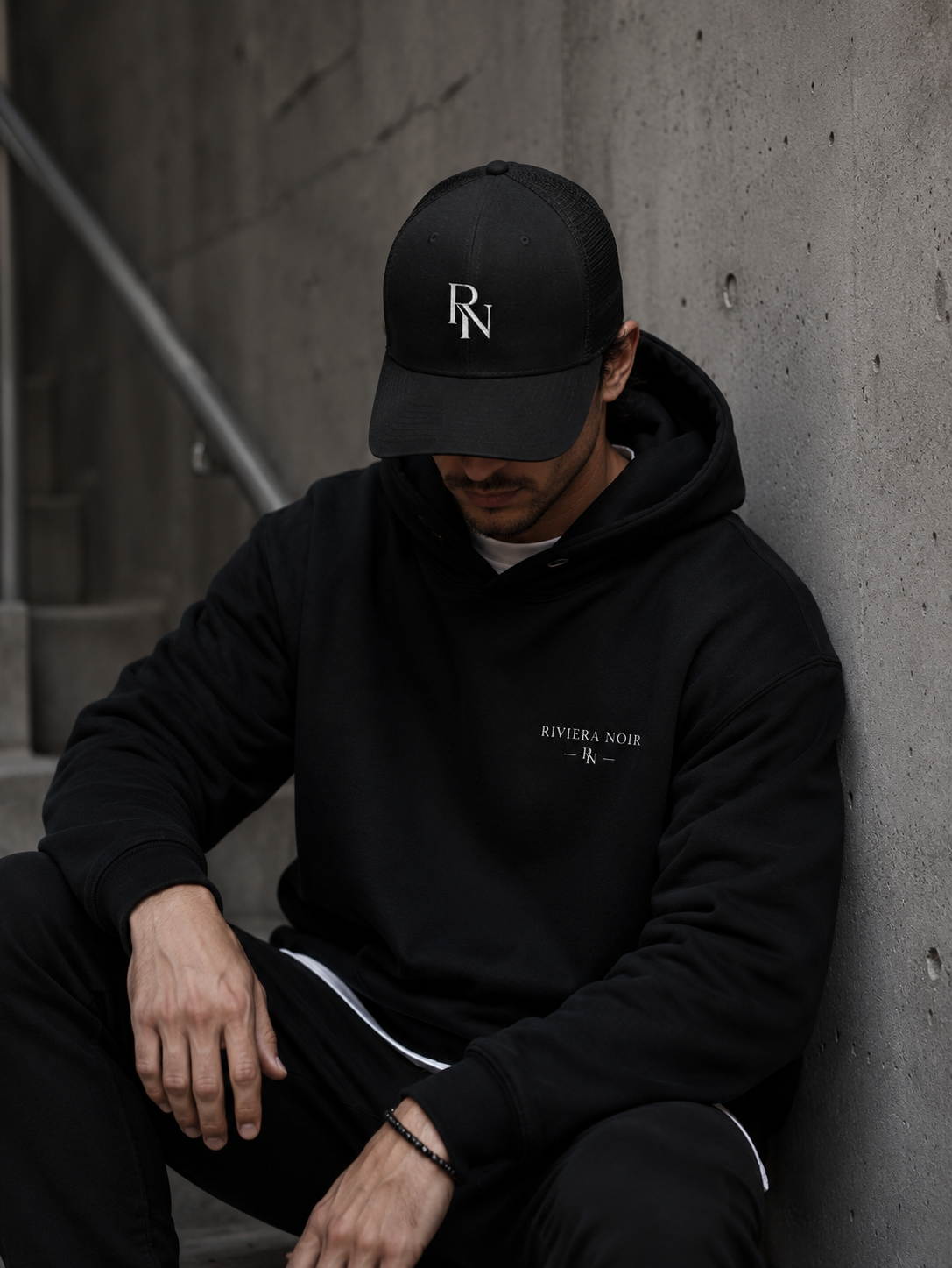 🖤 Casquette Trucker Riviera Noir – Summer Night
